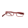 Klammeraffe Halbbrille No.01 Red 1,50