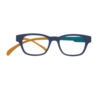 Klammeraffe Eckig No.03 Blue/Curry 2,50